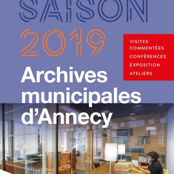 Programme 2019 des Archives d'Annecy